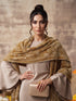 Silky Velvet Woolen Stole - Caramel