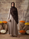 Silky Velvet Woolen Stole - Chocolate Brown