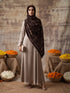 Silky Velvet Woolen Stole - Chocolate Brown
