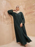 Crescent Abaya - Evergreen