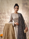 Silky Velvet Woolen Stole - Dark Grey