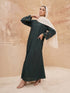 Crescent Abaya - Evergreen