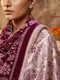 Silky Velvet Woolen Stole - Maroon