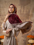 Silky Velvet Woolen Stole - Maroon
