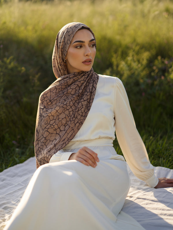 Rustic Mosaic Printed Modal Hijab