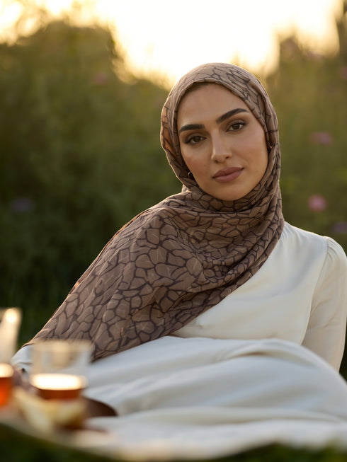 Rustic Mosaic Printed Modal Hijab