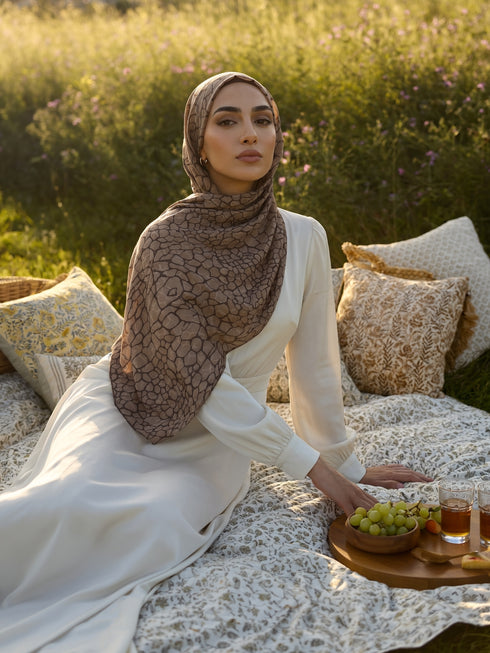 Rustic Mosaic Printed Modal Hijab