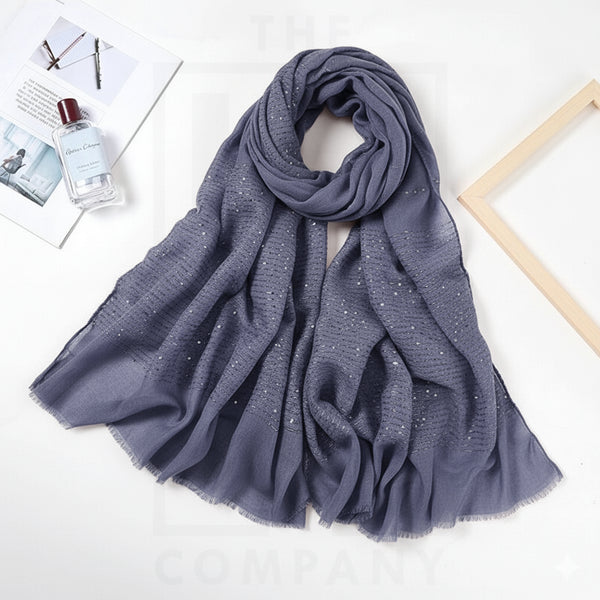 Starry Night Hijabs - Charcoal Grey
