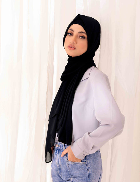 فقاعة شيفون - أسود