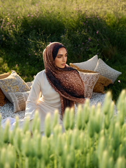 Fawn Hide Printed Modal Hijab