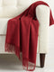 Plain Cashmere Scarves - Cherry Red