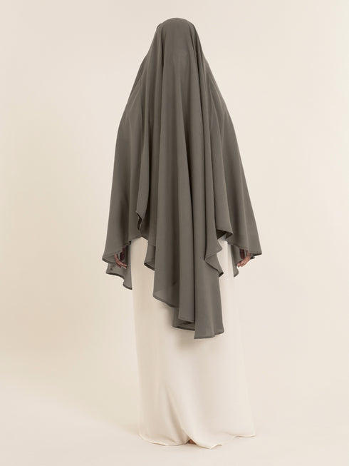 Khimar Hijab - Charcoal