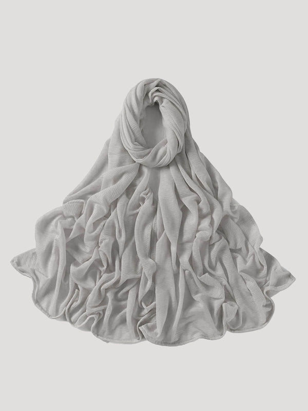 حجاب جيرسي مضلع - رمادي