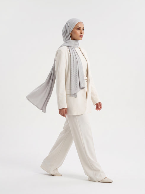Ribbed Jersey Hijabs - Ash