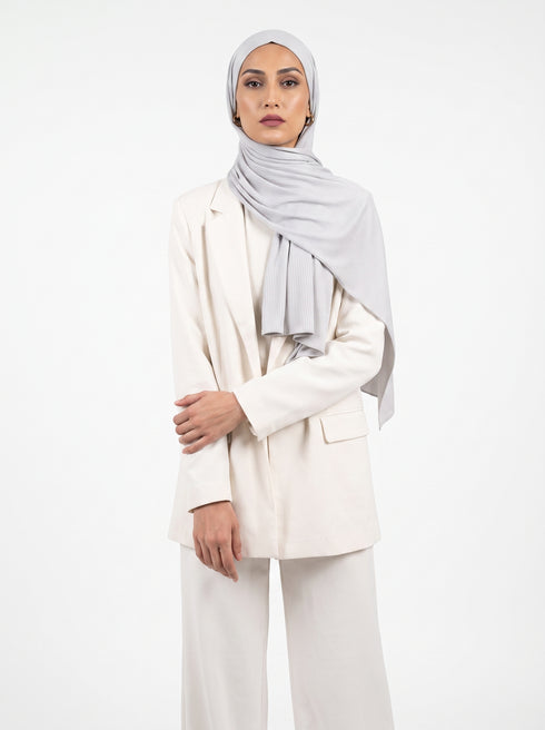 Ribbed Jersey Hijabs - Ash