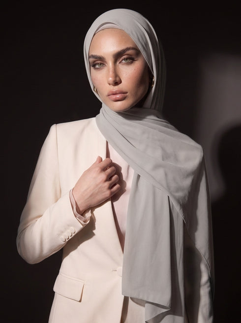 Noura Jersey Hijab - Ash Grey