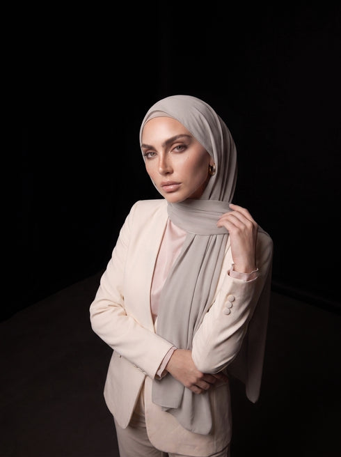 Noura Jersey Hijab - Ash Grey