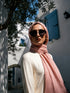 Marble Cotton Hijabs - Baby Pink
