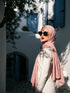 Marble Cotton Hijabs - Baby Pink