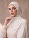 Organic Bamboo Jersey Hijab - Dove White