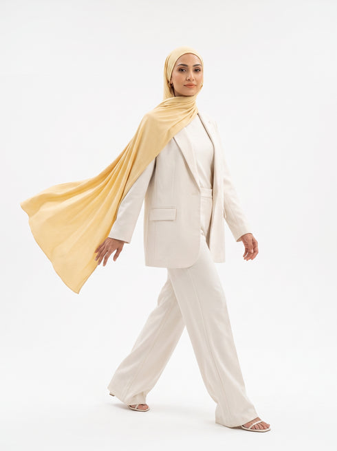 Ribbed Jersey Hijabs - Beige