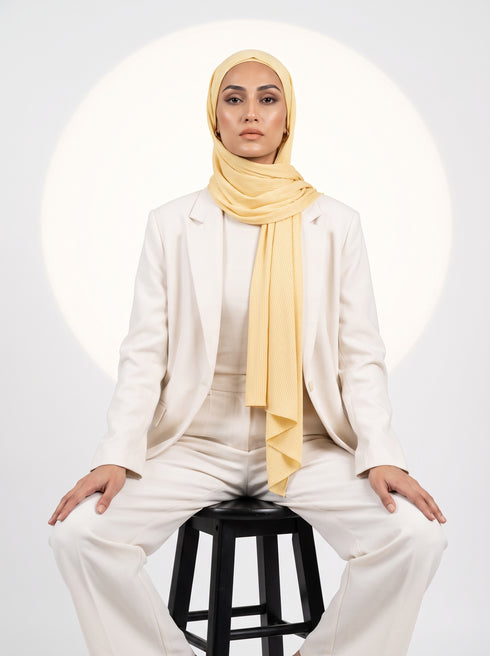 Ribbed Jersey Hijabs - Beige