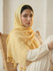 Texture Lawn Tassel Hijabs - Beige