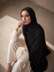 Organic Bamboo Jersey Hijab - Black
