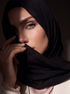 Noura Jersey Hijab - Black