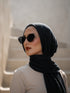 Marble Cotton Hijabs - Black