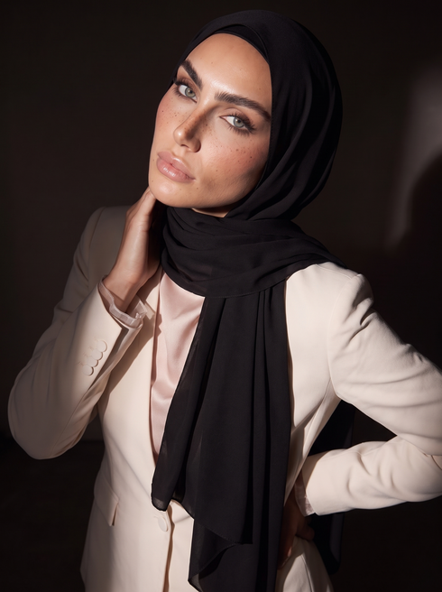 Noura Jersey Hijab - Black
