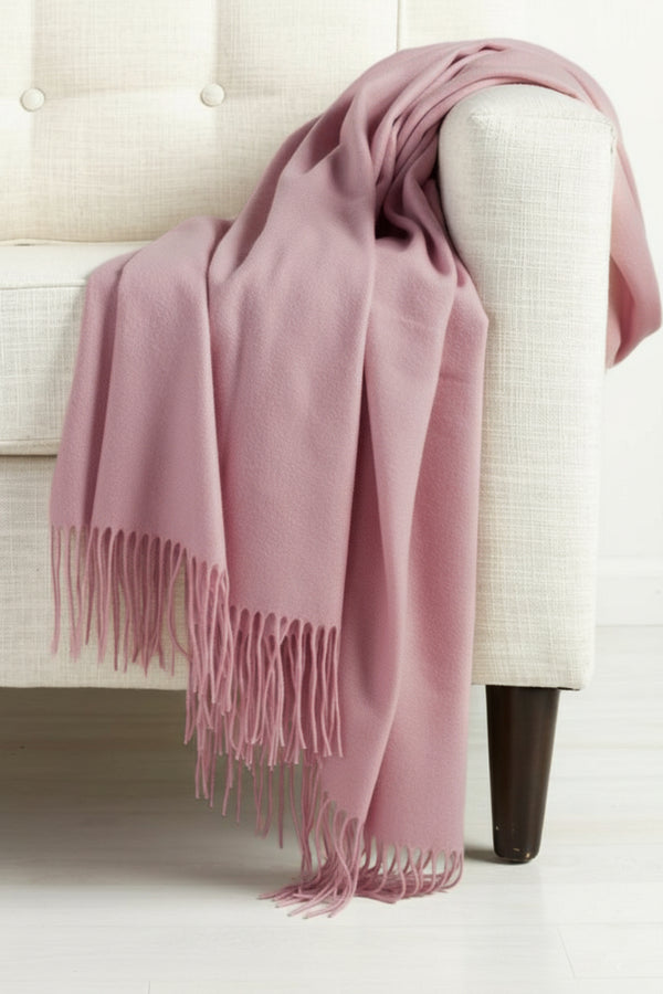 Plain Cashmere Scarves - Blush Pink