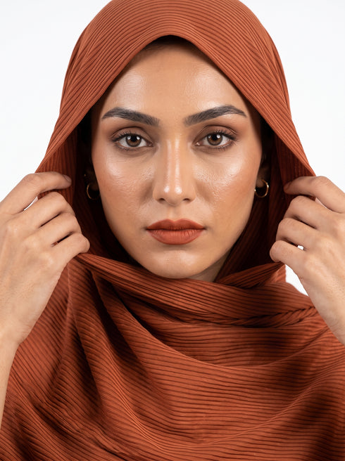 Ribbed Jersey Hijabs - Bronze