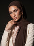 Noura Jersey Hijab - Coffee Brown