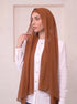 Built-in Magnet Hijab - Caramel