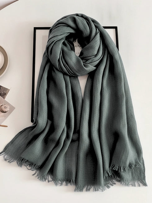 Cozy Cotton Hijabs - Charcoal Grey