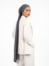 Ribbed Jersey Hijabs - Charcoal
