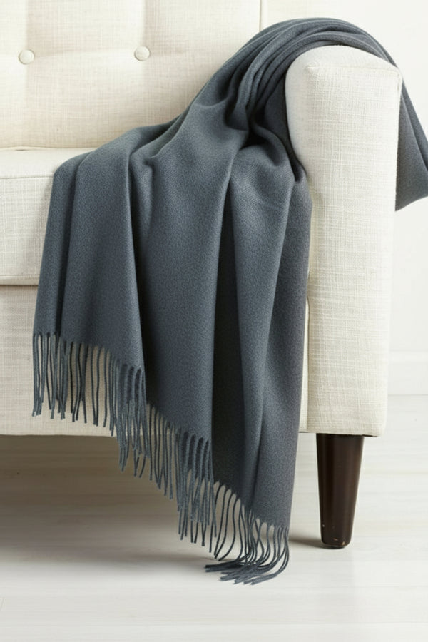 Plain Cashmere Scarves - Charcoal