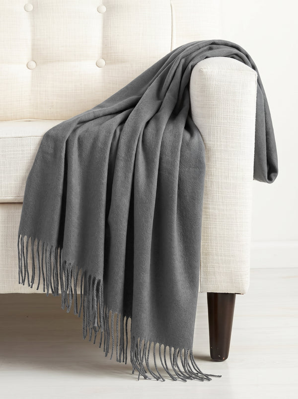 Plain Cashmere Scarves - Charcoal