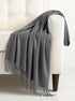 Plain Cashmere Scarves - Charcoal