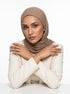 Ribbed Jersey Hijabs - Chestnut
