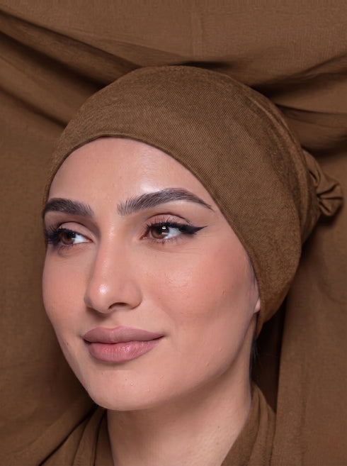 Built-in Magnet Hijab - Copper