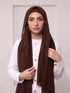Built-in Magnet Hijab - Coffee