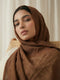 Texture Lawn Tassel Hijabs - Cocoa Brown