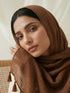 Texture Lawn Tassel Hijabs - Cocoa Brown