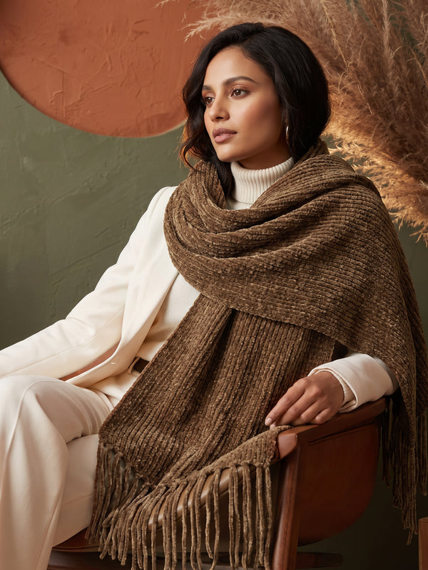 Snuggle-soft Muffler - Coffee Brown
