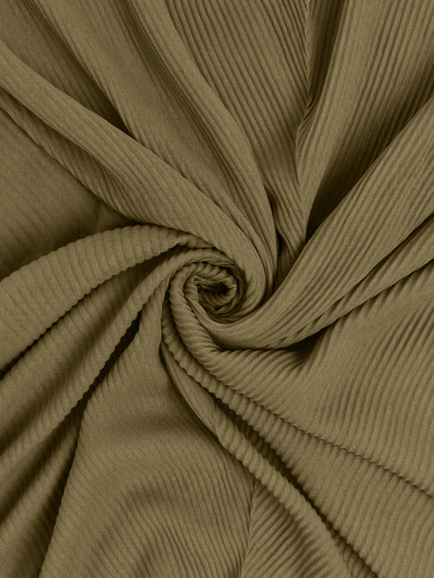 Cotton Pleat Hijabs - Mud Brown