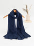 Cotton Pleat Hijabs - Navy Blue