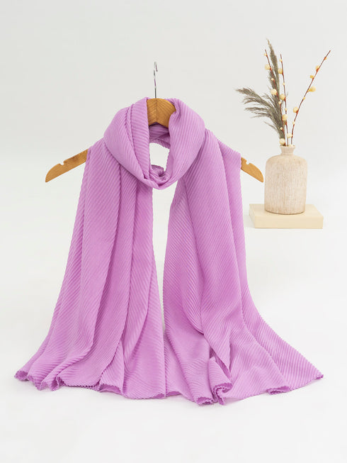 Cotton Pleat Hijabs - Lilac