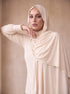 Organic Bamboo Jersey Hijab - Cream